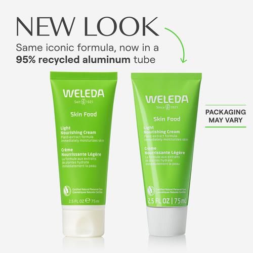 Weleda Skin Food Light Nourishing Body Cream 2.5 Fluid Ounce, Plant Rich Hydrating Moisturizer With Chamomile, Calendula And Pansy