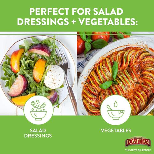 Pompeian Gourmet Organic Balsamic Vinegar, Perfect For Salad Dressings, Marinades & Vegetables, Non-Allergenic, Non-Gmo, 16 Fl. Oz.