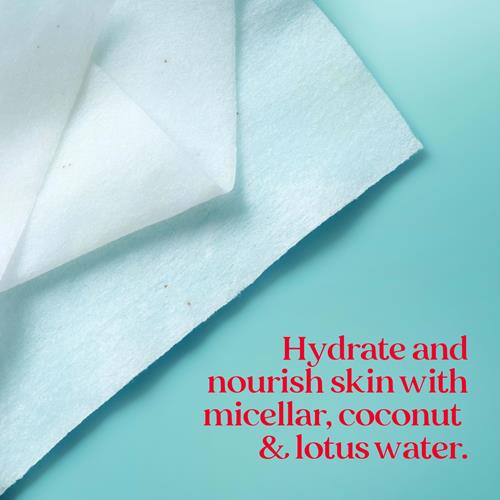 Burts Bees Micellar Facial Towelettes With Coconut And Lotus, Pre-Moistened Towelettes For All Skin Types, 99.5 Percent Natural Origin Skin Care, 30 Ct. Package