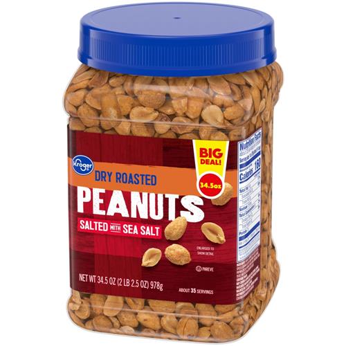 Kroger Salted Dry Roasted Peanuts 34.5 oz