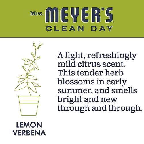 Mrs. Meyers Clean Day Liquid Hand Soap, Cruelty Free And Biodegradable Formula, Lemon Verbena Scent, 12.5 Oz