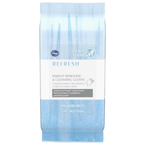 Kroger Refresh Makeup Removing & Cleansing Cloths 30 ct