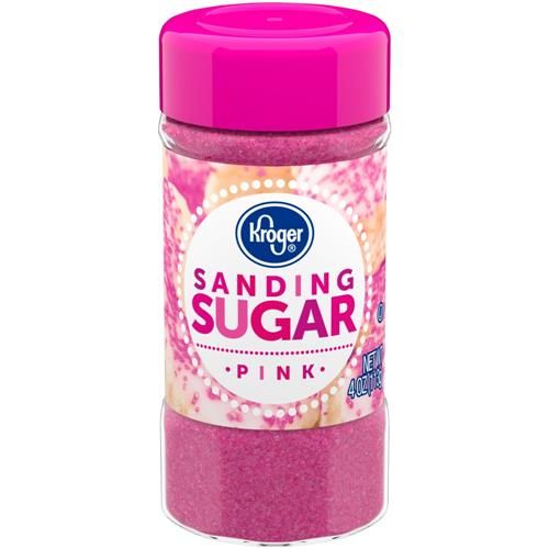 Kroger Pink Sanding Sugar 4 oz