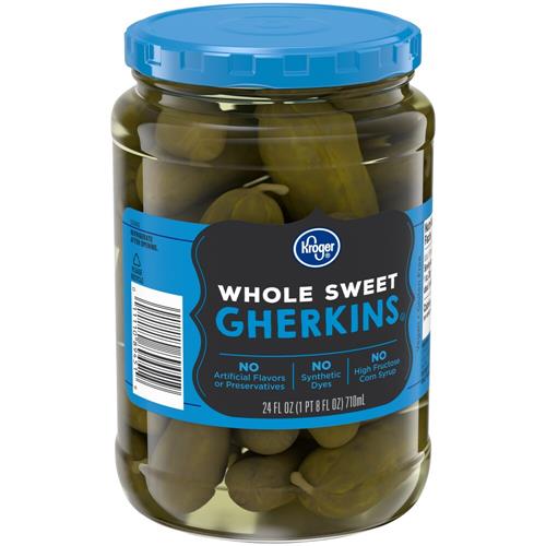 Kroger Whole Sweet Gherkins 24 fl oz
