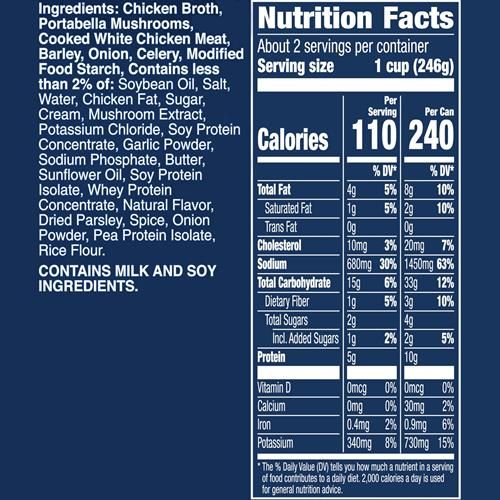Progresso Traditional Creamy Chicken & Mushroom With Barley Soup, 18.5 Oz.