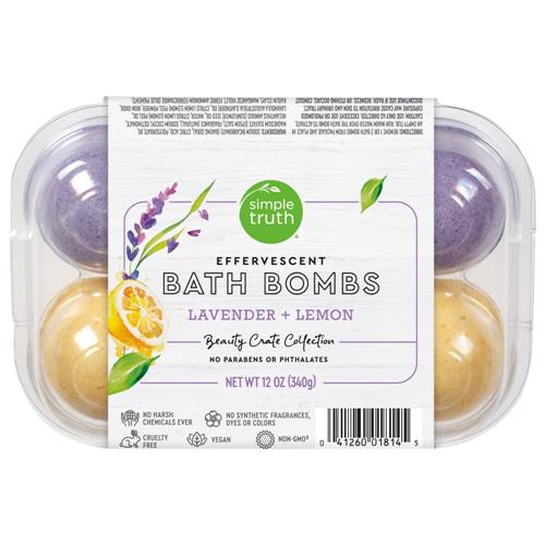 Simple Truth Lavender + Lemon Bath Bombs 6 pk