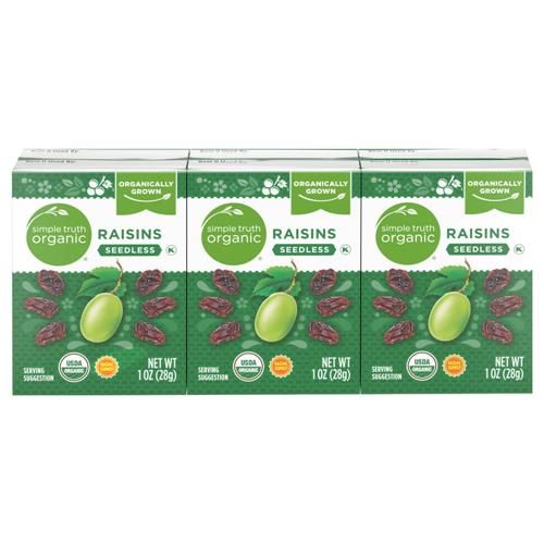 Simple Truth Organic Seedless Raisins Multipack 6 pk / 1 oz