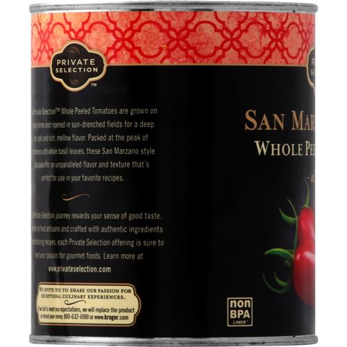 Private Selection San Marzano Peeled Whole Plum Tomatoes with Basil 28 oz