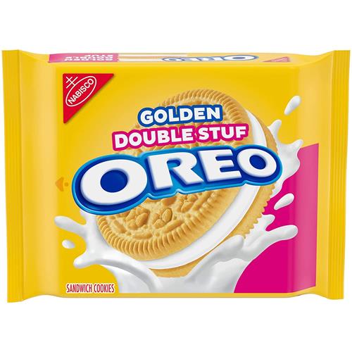 Oreo Double Stuf Golden Sandwich Cookies, 14.03 Oz