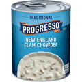 Progresso New England Clam Chowder Soup, Traditional Canned Soup, Gluten Free, 18.5 Oz
