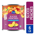 Kroger Canned Yellow Cling Sliced Peaches in Extra Light Syrup 6 lb 8 oz