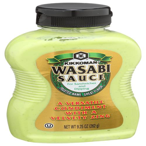 Kikkoman – Wasabi Sauce Great For Sandwiches & Dipping - All-Purpose Seasoning Spiciness Dishes Sushi, Sashimi – Sealed Packed Bottle - 9.25 Oz (Pack Of 1), Green