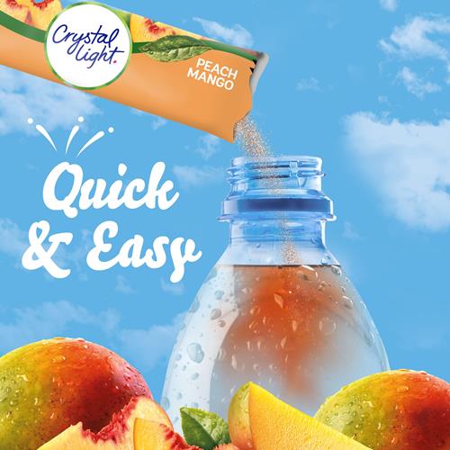 Crystal Light Peach Mango On-The-Go Powdered Drink Mix With Caffeine, 0.07 Oz Packet