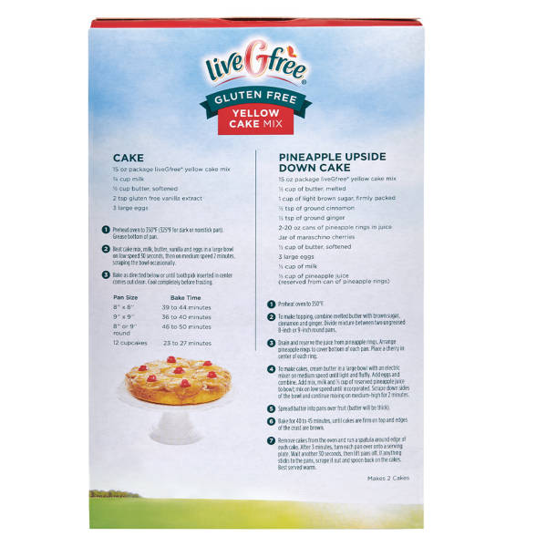 liveGfree Gluten  Free Yellow Cake Mix, 15 oz