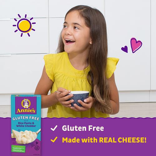 Annies Gluten Free Macaroni And Cheese, Rice Pasta And White Cheddar, 6 Oz