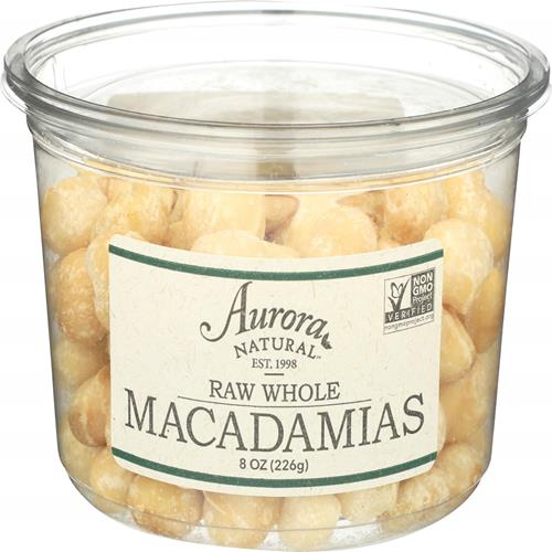 Aurora Products Macadamia Nuts, Raw, 8 Oz