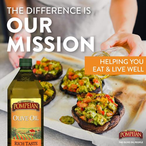 Pompeian Rich Taste Olive Oil, Full Flavor, Perfect For Grilling & Sauces, Naturally Gluten-Free, Non-Allergenic, Non-Gmo, 48 Fl. Oz.