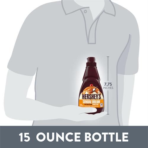 Hersheys Sundae Dream Caramel Syrup Bottle, 15 Oz