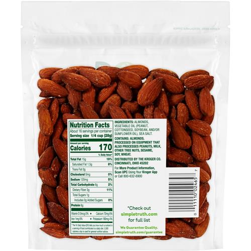 Simple Truth Sea Salt Roasted Almonds 16 oz