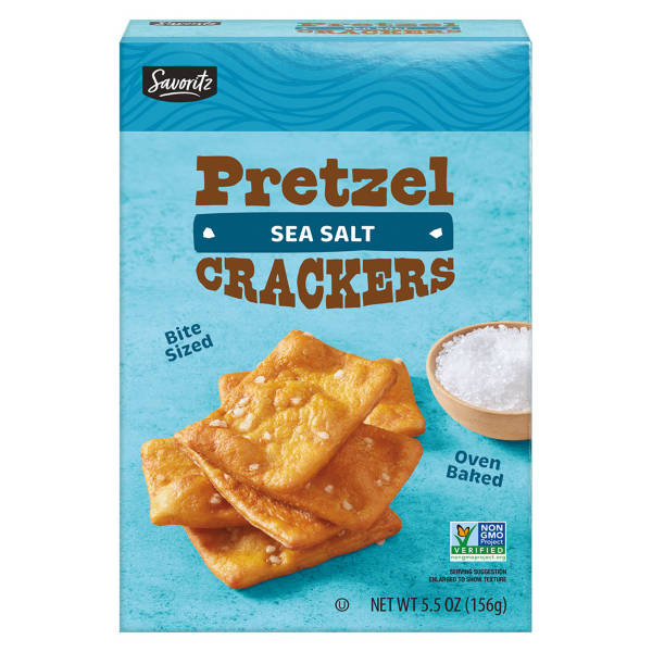 Savoritz Bite Sized Sea Salt Pretzel Crackers, 5.5 oz