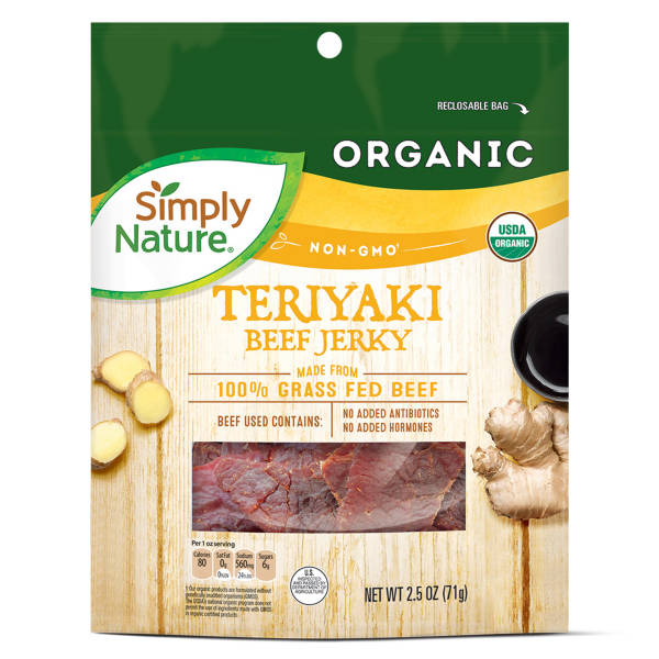 Simply Nature Organic Teriyaki Beef Jerky, 2.5 oz