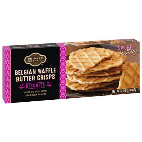 Private Selection Sweet & Buttery Belgian Waffle Butter Crisps Biscuits 3.52 oz