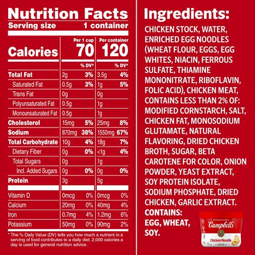 Campbells Chicken Noodle Soup, 15.4 Oz Microwavable Bowl