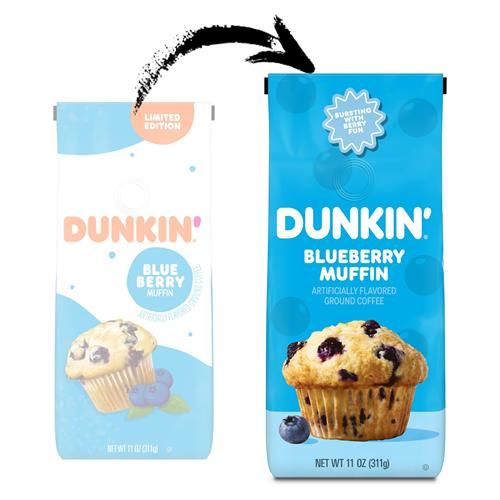 Dunkin Blueberry Muffin Flavored Ground Coffee, 11 Ounce