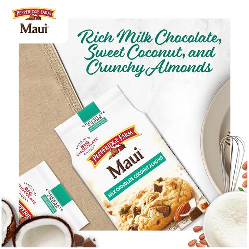 Pepperidge Farm Maui Crispy Milk Chocolate Coconut Almond Cookies, 7.2 Oz. Bag