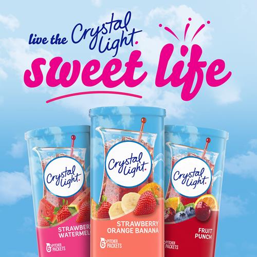 Crystal Light, Drink Mix Strawberry Orange Banana, 2.4 Ounce