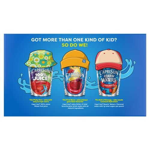 Capri Sun Wild Cherry Naturally Flavored Kids Juice Drink Blend (10 Ct Box, 6 Fl Oz Pouches)