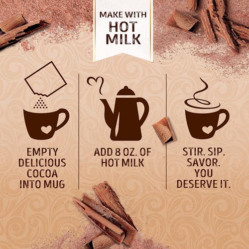 Swiss Miss Simply Cocoa Dark Chocolate Flavored Hot Cocoa Mix, 8 Count Hot Cocoa Mix Packets