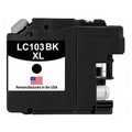 U.S. Remanufactured for Brother LC103XLBK High Yield Black Ink Cartridge