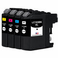 U.S. Remanufactured for Brother LC103BK XL High Yield Black / LC105 3 Colors XXL Super High Yield Ink Cartridges 4-Pack