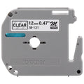 New, Pre-owned, Brother P-Touch M-131 Tape, 1/2" (0.47") Standard P-Touch Tape, Black on Clear, for Indoor Use, Water Resistant, 26.2 Feet (8M), Single-Pack