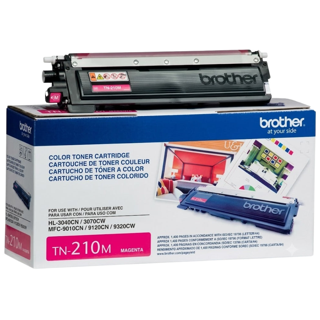 New, Pre-Owned - Brother TN-210M Standard Yield Magenta Laser Toner Cartridge, TN210M