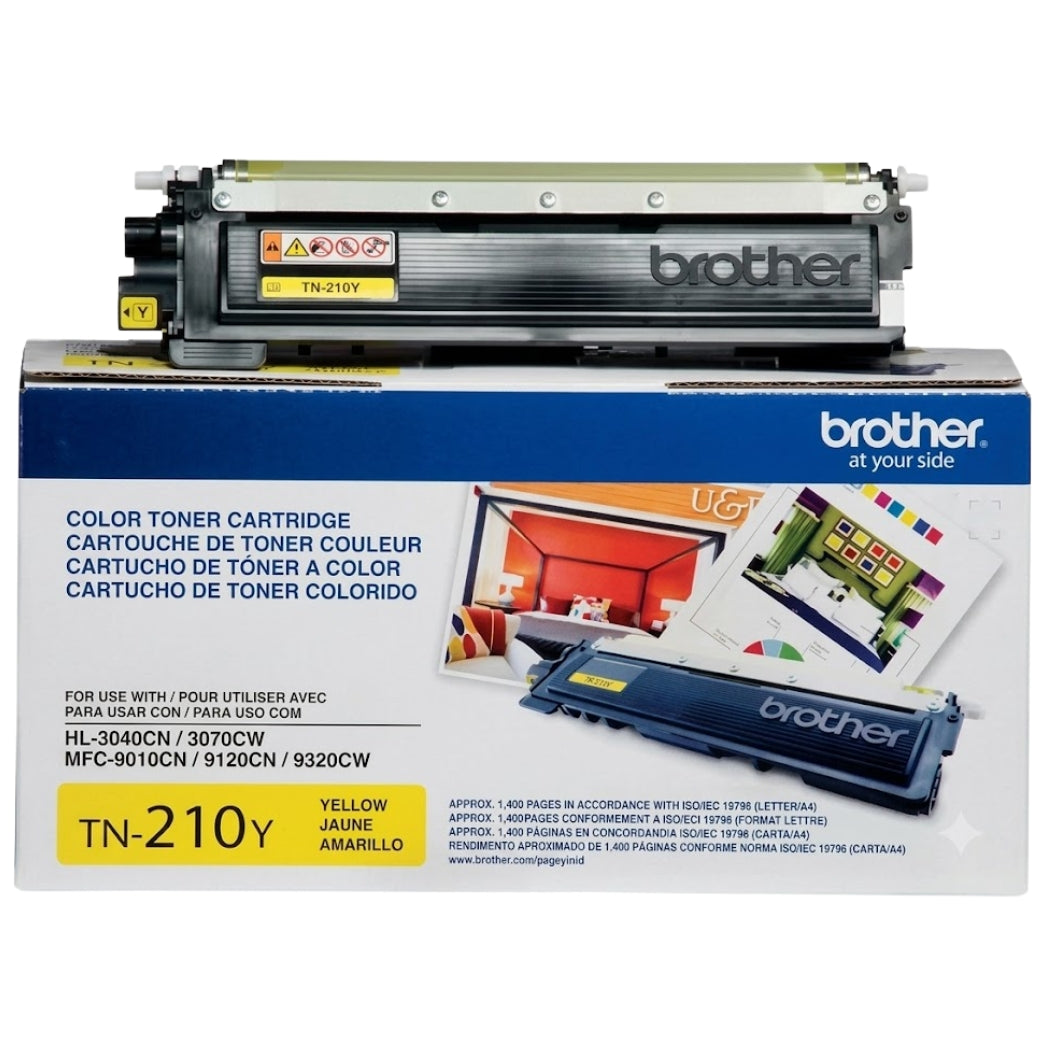 New, Pre-Owned - Brother TN-210Y Standard Yield Yellow Laser Toner Cartridge, TN210Y