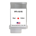 U.S. Remanufactured for Canon PFI-101R 130ml Red Ink Cartridge