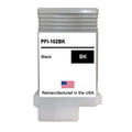 U.S. Remanufactured for Canon PFI-102BK 130ml Black Ink Cartridge