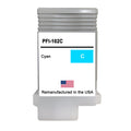 U.S. Remanufactured for Canon PFI-102C 130ml Cyan Ink Cartridge