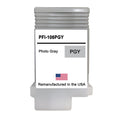 U.S. Remanufactured for Canon PFI-106PGY 130ml Photo Gray Ink Cartridge