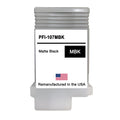 U.S. Remanufactured for Canon PFI-107MBK 130ml Matte Black Ink Cartridge