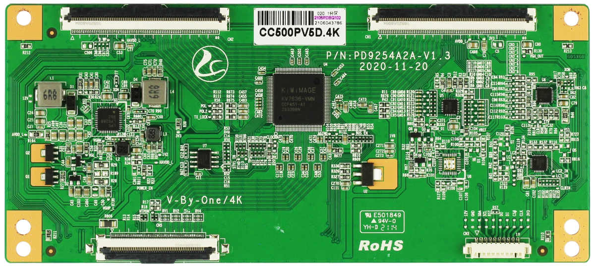 Vizio CC500PV5D.4K 2105PDBQ102 T-Con Board