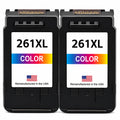 U.S. Remanufactured for Canon CL-261XL Color Ink Cartridge Twin Pack