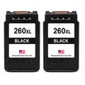 U.S. Remanufactured for Canon PG-260XL Black Ink Cartridge Twin Pack