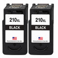 U.S. Remanufactured for Canon PG-210XL Black Ink Cartridge Twin Pack