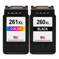U.S. Remanufactured for Canon PG-260XL Black / CL-261XL Color Ink Cartridge Combo Pack