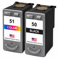U.S. Remanufactured for Canon PG-50 Black / CL-51 Color Ink Cartridge Combo Pack