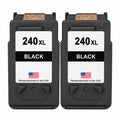 U.S. Remanufactured for Canon PG-240XL Black Twin Pack High Yield Ink Cartridges