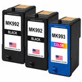U.S. Remanufactured for Dell Series 9 MK992 2 Black / MK993 1 Color Ink Cartridges 3-Pack